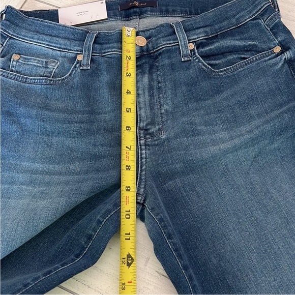 7 For All Mankind Dojo Original Trouser NWT Size 28 7FAMK Silver Stitching - Picture 10 of 11